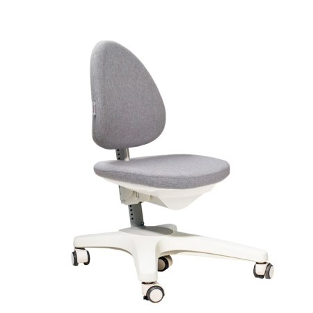 Кресло детское Ergosmart Maximus, ткань, серый, пластик, корпус белый, с чехлом "светлый лен"