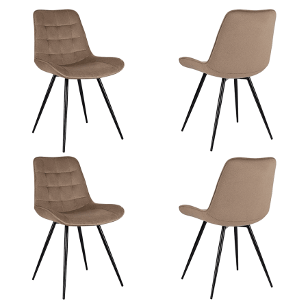 Стул Бюрократ "CH-K2_4", ткань, светло-коричневый, металл, комплект 4 штуки