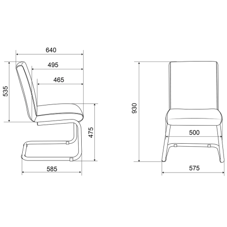 Кресло на полозьях Бюрократ CH-250-V, экокожа, черный, металл хром