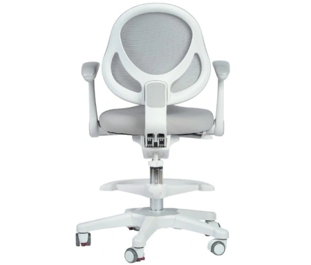 Кресло детское YOKA YC-2 Lenny, сетчатая ткань, серый, пластик, белый