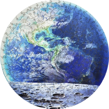 Пазл деревянный "Moon", разноцветный