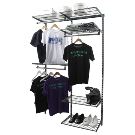 Гардеробная система Optima G120, графит