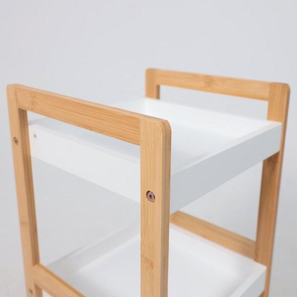 Стойка для хранения MAGNOLIA - 3, бамбук + белый