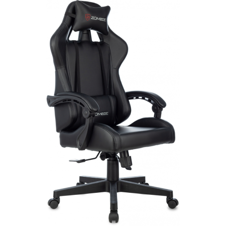 Кресло игровое Zombie GAME TETRA, экокожа, пластик, черный, карбон