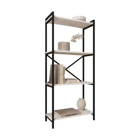 Стеллаж ALLERD RION, черный муар, 675х300х1500, Энигма