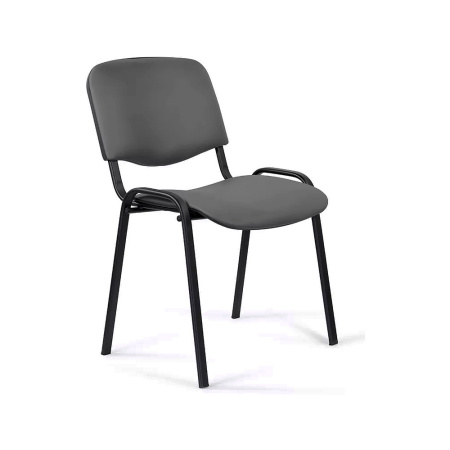 Стул для посетителей ИЗО BLACK, ткань, серая C-38