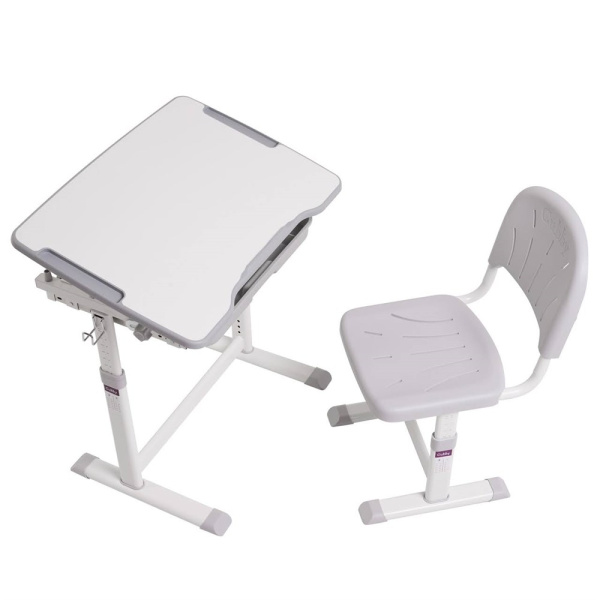 Растущая парта со стулом Fundesk Cubby Sorpresa Grey, серый