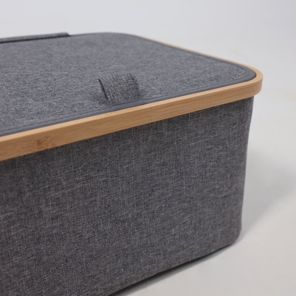 Коробка для хранения IRIS, бамбук, темно-серый