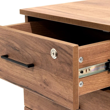 Тумба Millwood офисная подкатная, 465x450 мм, дуб табачный крафт Тумба Millwood офисная подкатная, 465x450 мм, дуб табачный крафт