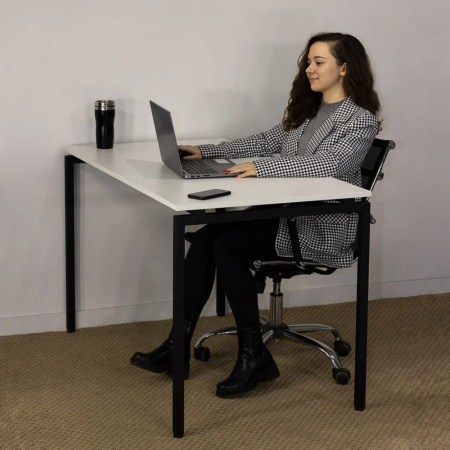 Стол письменный Millwood Лофт Сиэтл (ДТ-5), 1600х700 мм, белый, черный