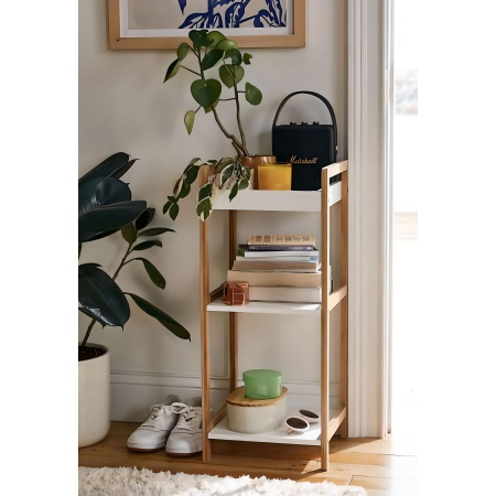 Стойка для хранения MAGNOLIA - 3, бамбук + белый