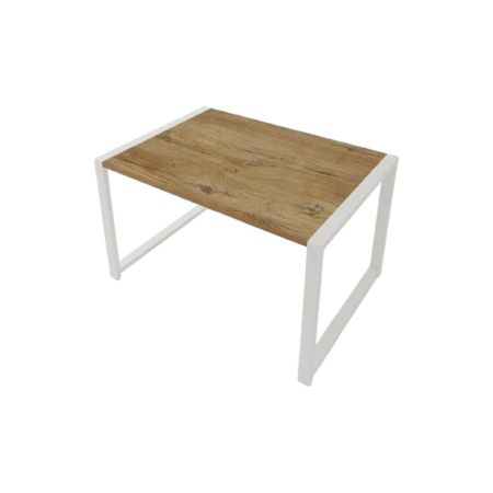 Стол журнальный ALLERD RION, белый муар, Дуб Нокс