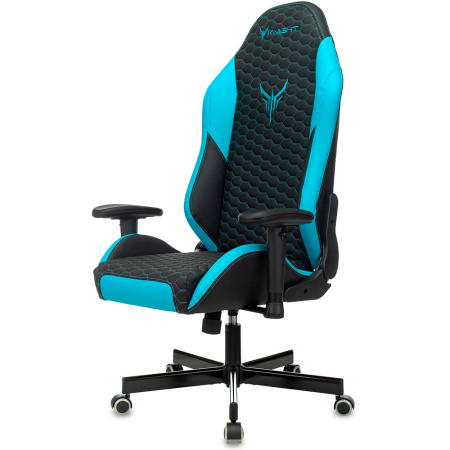 Игровое компьютерное кресло Knight Neon, черный/голубой