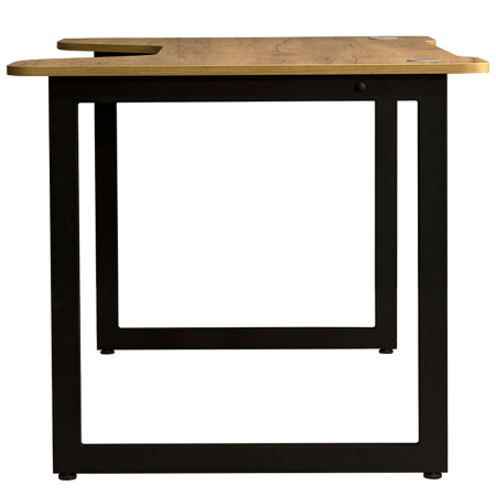 Стол письменный Лофт Будапешт ДТ-4, черный, золотой крафт