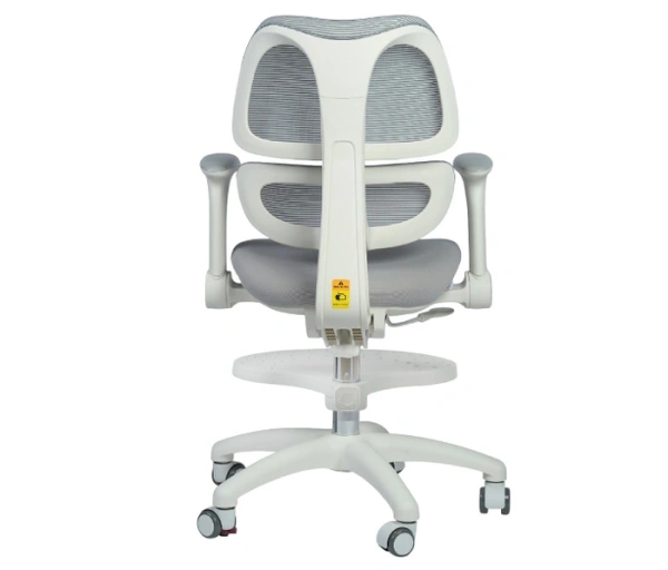 Кресло детское YOKA YC-4 Otis, сетчатая ткань, серый, пластик, белый