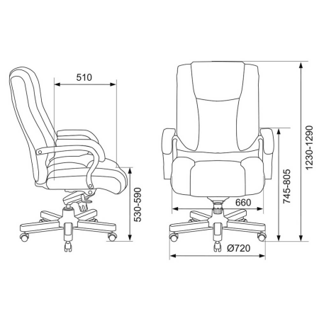 Кресло компьютерное Бюрократ T-9925WALNUT, черный