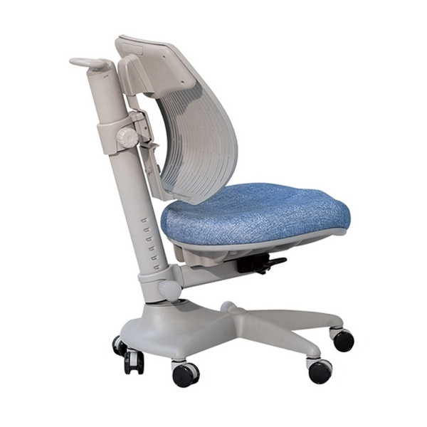 Кресло детское Comf-Pro UR-C3 SPEED ULTRA Chair, пластик, ткань, голубой джинс, пластик, корпус серый, с чехлом салатовым, серый