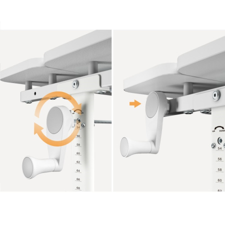 Стол Ergosmart E601S GREY, 900х600х(540-760) мм
