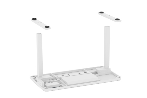 Стол двухмоторный AOKE AK-GT10-YZF2-W со столешницей из закаленного стекла, белый