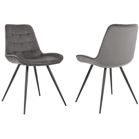 Стул Бюрократ "CH-K2_2", ткань, темно-серый, металл, комплект 2 штуки