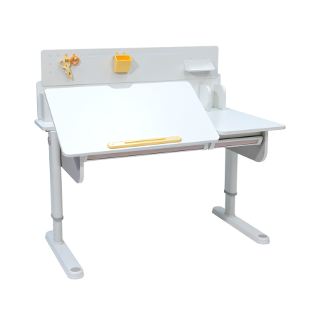 Комплект Ergosmart ученический Caravel: стол регулируемый Caravel, полка с подставкой для книг Wooden space