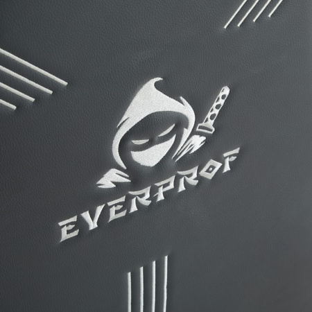 Кресло игровое EVERPROF Rapid, экокожа, черный, серый, крестов. металл Кресло игровое EVERPROF Rapid, экокожа, черный, серый, крестов. металл