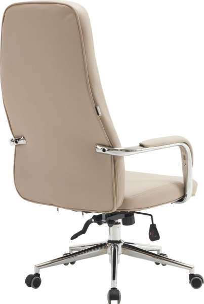 Кресло компьютерное EVERPROF Vesta экокожа, бежевый, крестов. хром