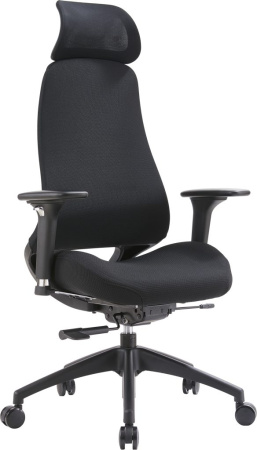 Кресло компьютерное EVERPROF Ant ткань, черный, крестов. пластик