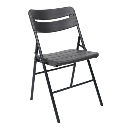 Стул складной, пластик, темно-серый