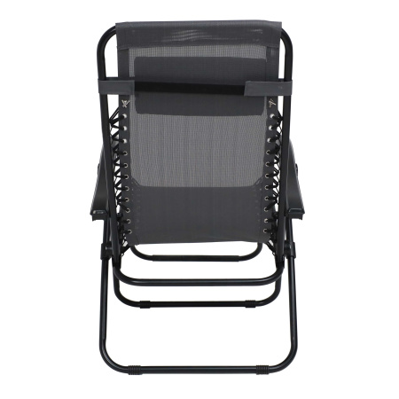 Кресло складное AksHome RELAX, ткань, серый, сталь черная