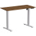 Стол с электроприводом WellDesk Basic 1300x675х18, белый, дуб хантон темный