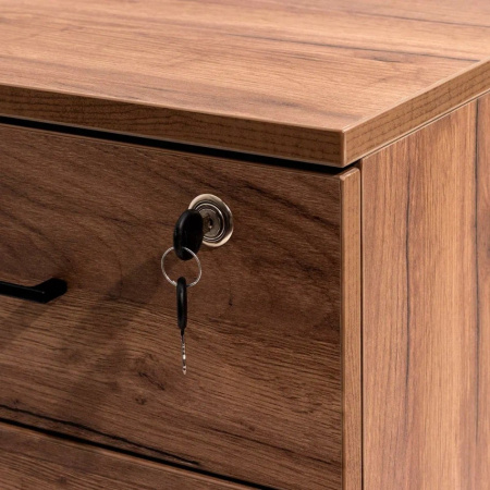 Тумба Millwood офисная подкатная, 465x450 мм, дуб табачный крафт Тумба Millwood офисная подкатная, 465x450 мм, дуб табачный крафт