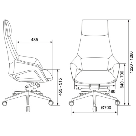 Кресло компьютерное Бюрократ DAO-2, коричневый
