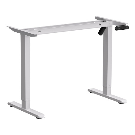 Стол с электроприводом WellDesk Basic, 1200x675х18 мм, белый, белый альпийский