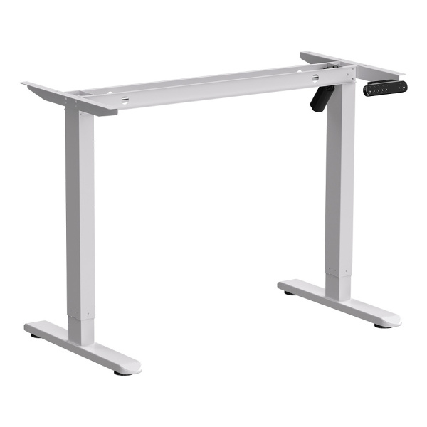 Стол с электроприводом WellDesk Basic, 1200x675х18 мм, белый, дуб стирлинг