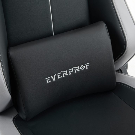 Кресло игровое EVERPROF Rapid, экокожа, черный, серый, крестов. металл Кресло игровое EVERPROF Rapid, экокожа, черный, серый, крестов. металл