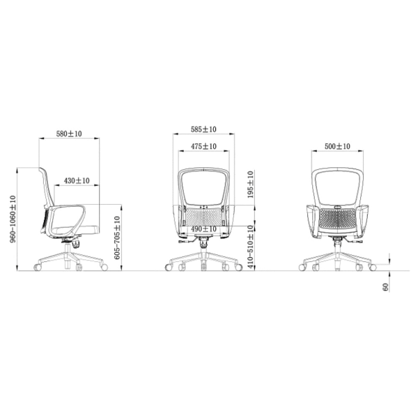 Кресло компьютерное SitZone U-069B, сетка, ткань, черный, 2 шт/упак, -30%