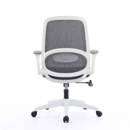 Кресло для персонала SitZone "CH-537B-BS", ткань, пластик, серый, белый