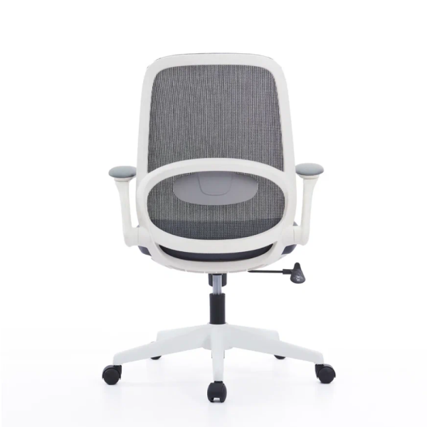 Кресло для персонала SitZone "CH-537B-BS", ткань, пластик, серый, белый