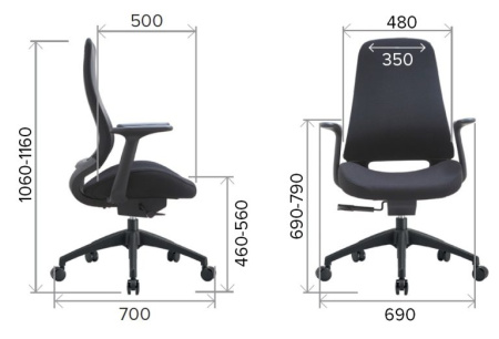 Кресло компьютерное EVERPROF Bug ткань, серый, крестов. пластик