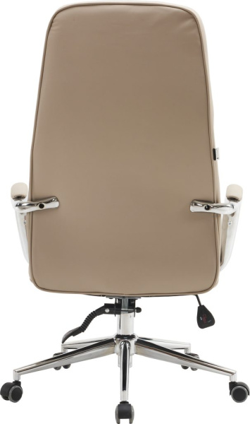 Кресло компьютерное EVERPROF Vesta экокожа, бежевый, крестов. хром