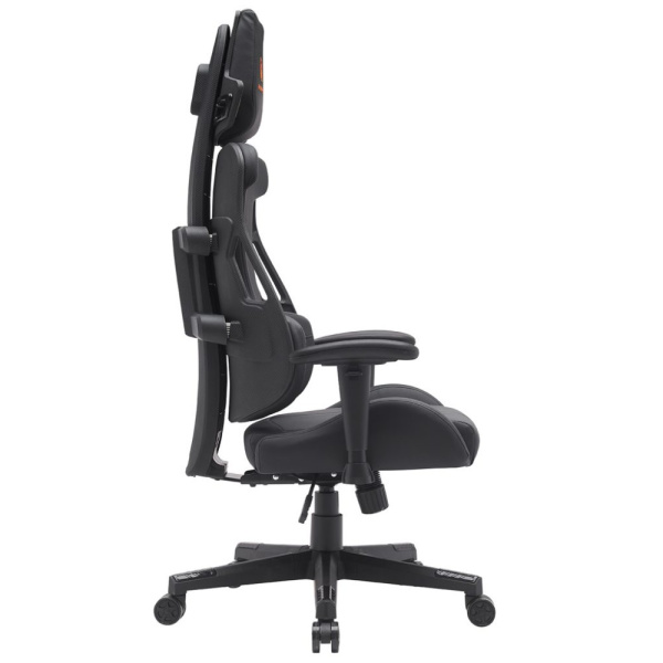 Игровое компьютерное кресло EVERPROF Serval Q, экокожа, пластик, черный Игровое компьютерное кресло EVERPROF Serval Q, экокожа, пластик, черный