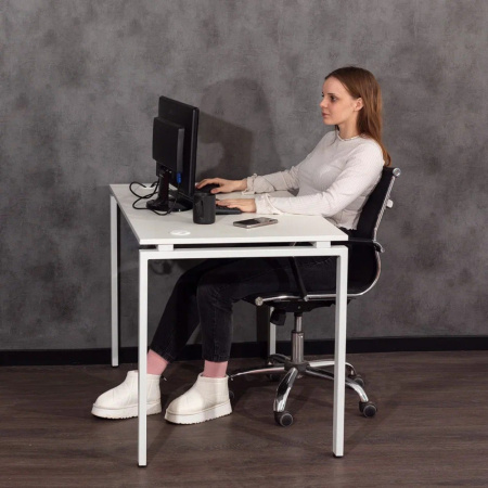 Стол письменный Millwood Лофт Сиэтл (ДТ-5), 1600х700 мм, белый