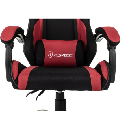Кресло игровое Бюрократ Zombie Racer ткань, черный, красный, крестов. пластик Кресло игровое Бюрократ Zombie Racer ткань, черный, красный, крестов. пластик