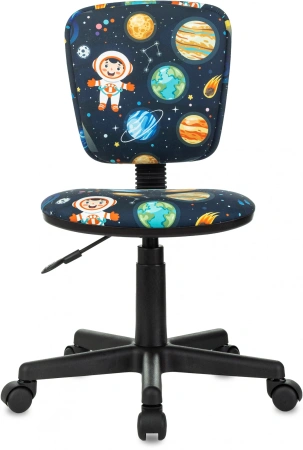 Кресло детское Бюрократ CH-204NX, ткань, темно-синий космонавт, пластик