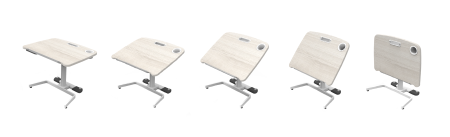 Стол Comf-Pro Coco Desk UR-83, 800х600х(540-755) мм, дуб белый