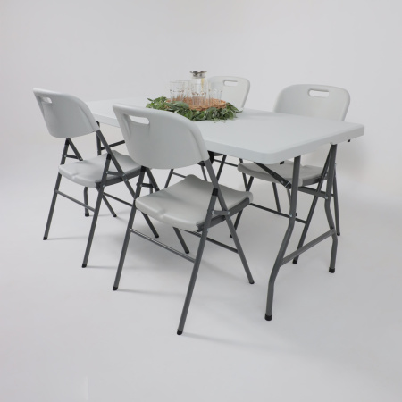 Стол складной 1520х760х740 мм, пластик, белый