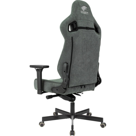 Кресло игровое Бюрократ Knight Hunter, искусственная замша, серый