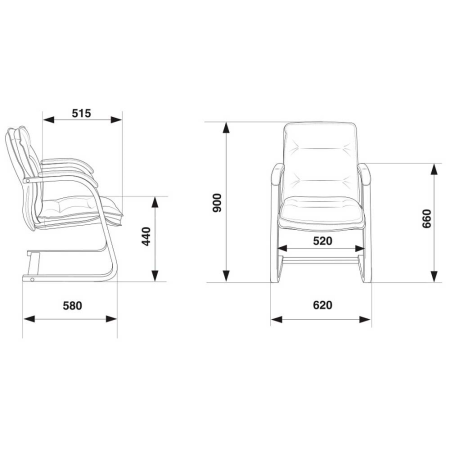 Стул Бюрократ T-9927WALNUT-AV, черный