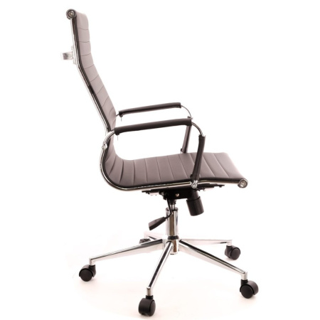 Кресло компьютерное EVERPROF Rio Т, экокожа, хром, черный